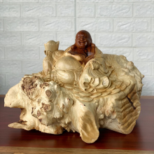 Tượng Phật Di Lạc Gỗ Nu Cẩm ( 36x40x55cm)